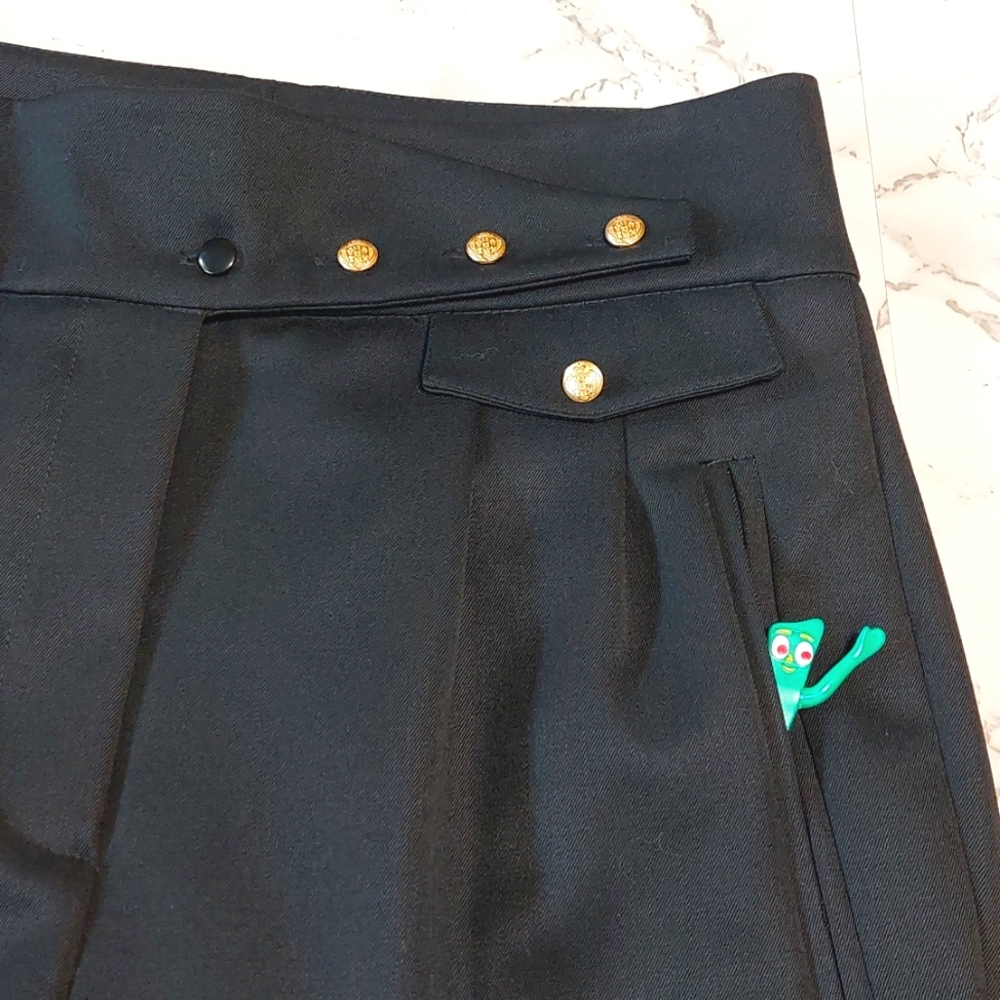 Anthropologie Yaya Aflalo High-waist Black Trousers, Size 6 - Picture 8 of 8